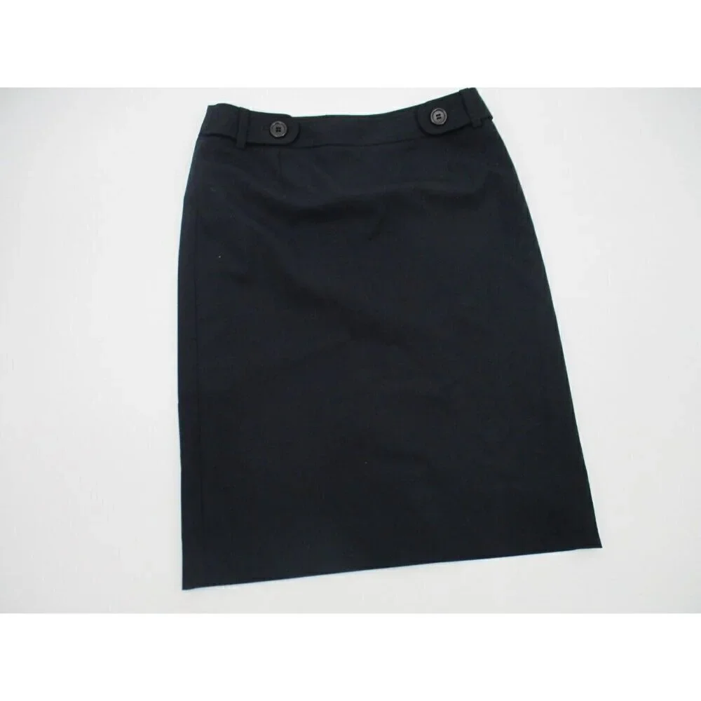 Uniqlo Womens Skirt 4 Black Zipper Straight Casual Lined Preppy Business Classic